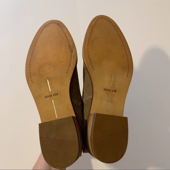Dolce Vita Taupe Suede Ankle Booties - Picture 15 of 15